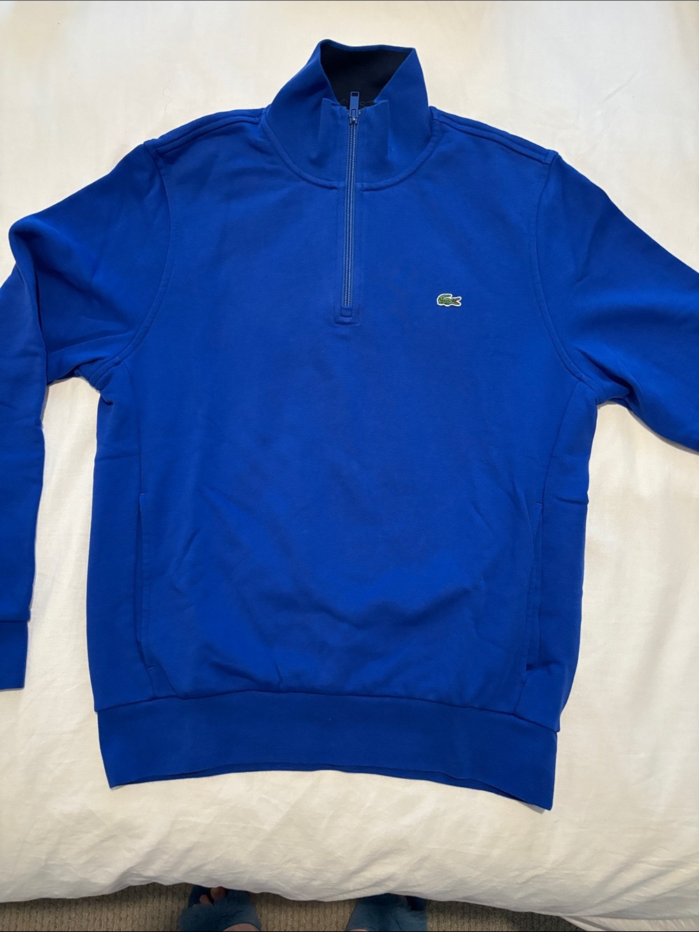 Lacoste Men’s Royal Blue Half‑Zip Pullover